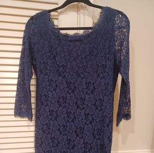 Navy Blue Diane Von Furstenberg Cocktail Dress